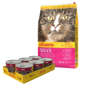 Josera Cat Indoor 10 kg + GRATIS Josera Cat Beef 6 x 200 g