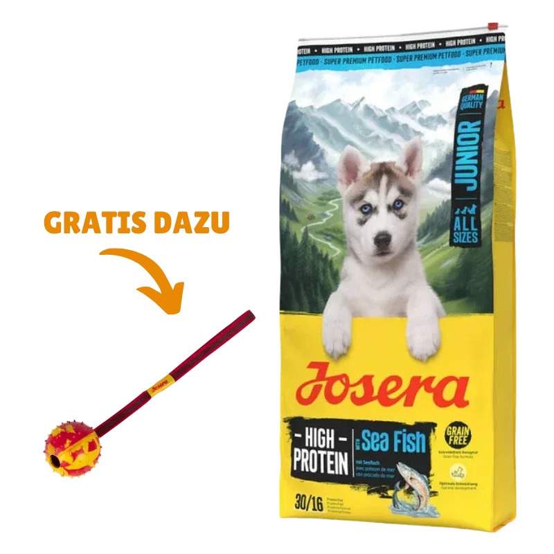 Josera High Protein Seefisch Junior 12,5 kg + GRATIS Josera Wurfball - Image 2