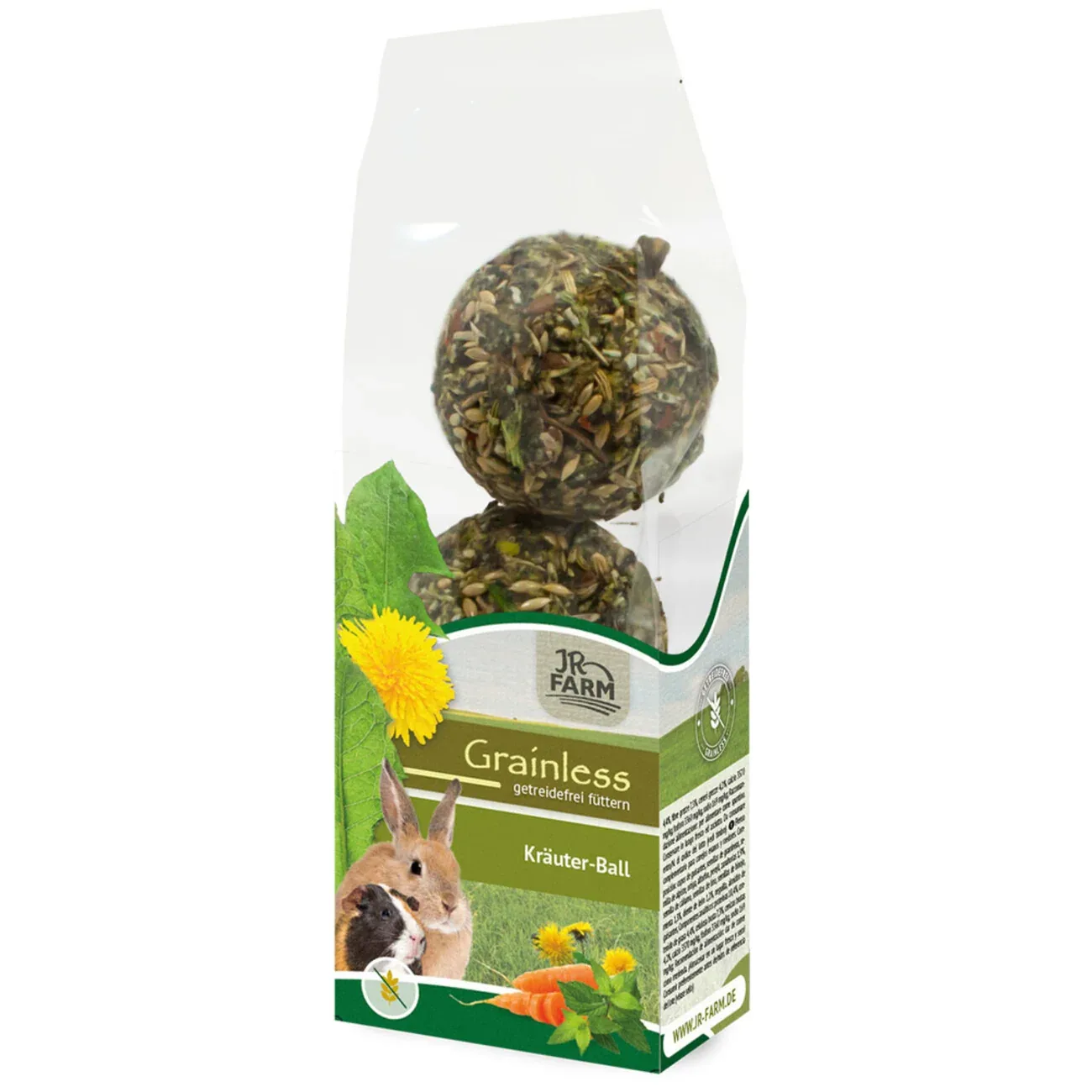 JR Farm Grainless KrÀuter-Ball 3er Set - Gesunder Nager-Snack bei tiierisch.de