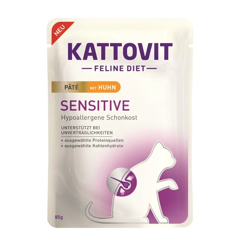 Kattovit Cat - Feline Diet Sensitive Paté mit Huhn