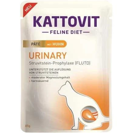Kattovit PB Feline Diet Urinary Paté mit Huhn 85 g