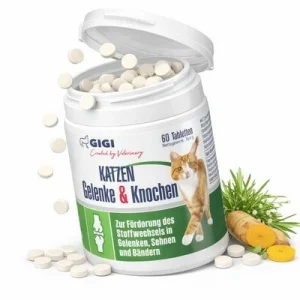 Katzen Gelenke & Knochen Mehr Lebensfreude & Beweglichkeit GIGI VET 60 Tabletten