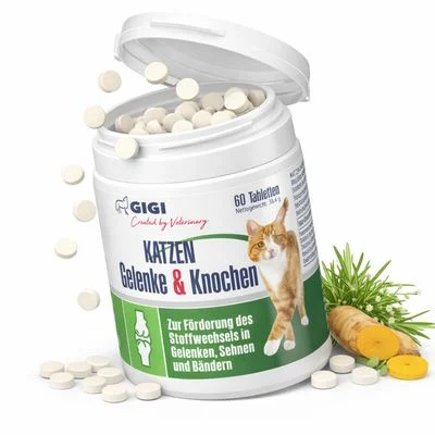 Katzen Gelenke & Knochen Mehr Lebensfreude & Beweglichkeit GIGI VET 60 Tabletten