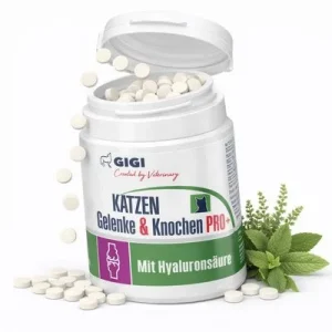 Katzen Gelenke & Knochen PRO+ Gelenktabletten mit Hyaluronsäure GIGI VET 30 Tabletten