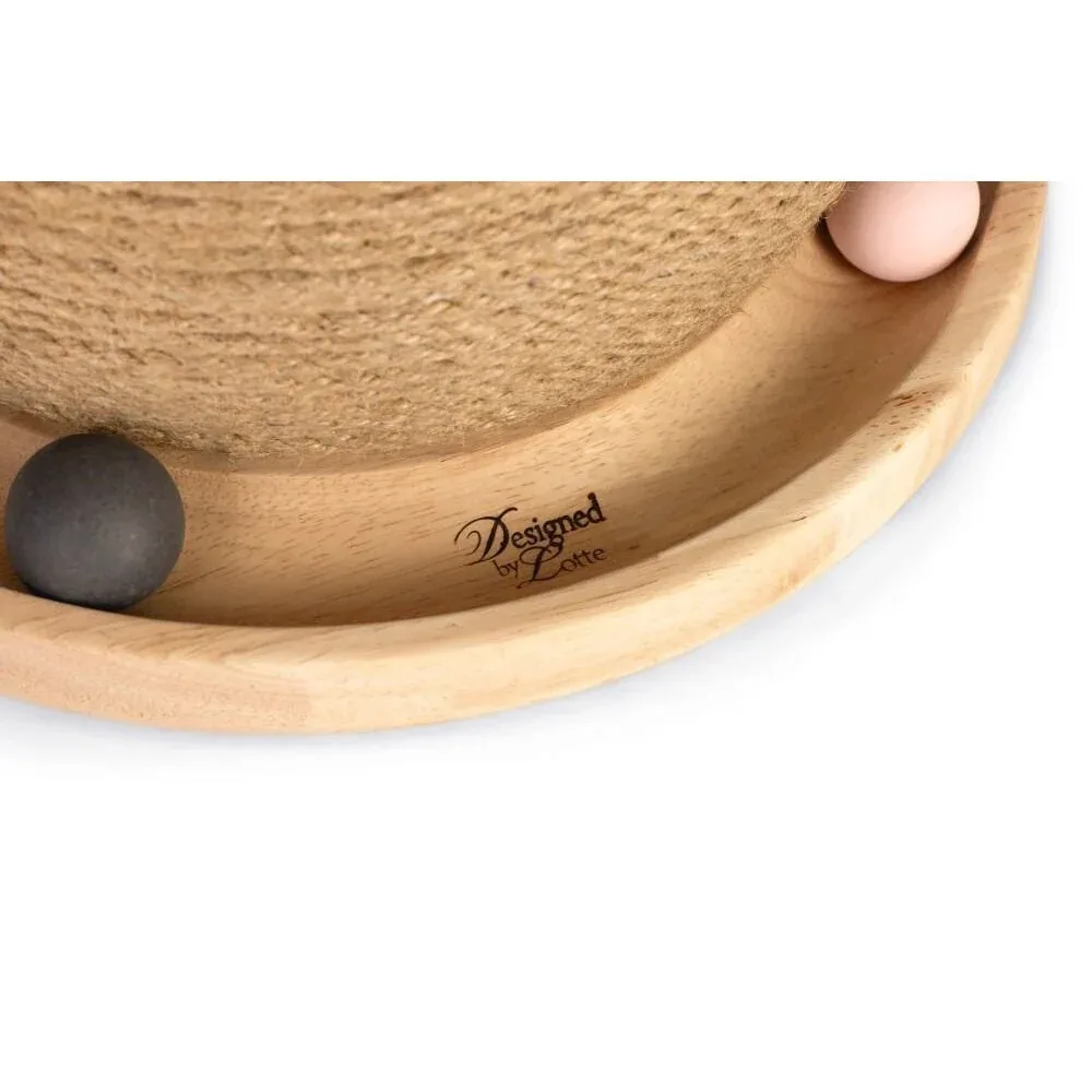 Katzen Kratzball und Spielball Mila aus Holz - Image 2
