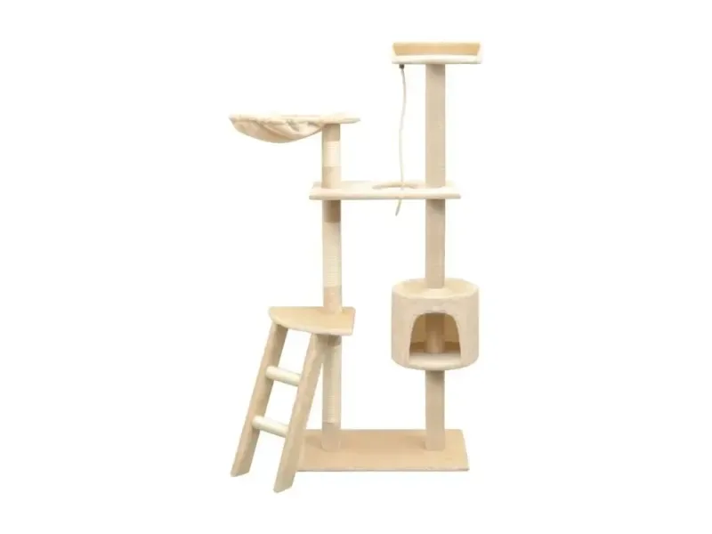 Katzen-Kratzbaum Sisal 150 cm Hellbraun - HaustierPro