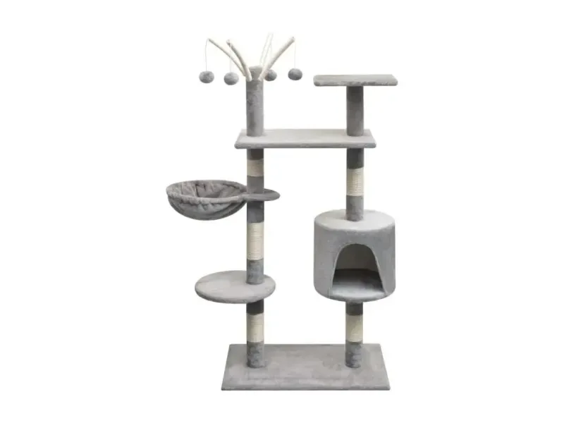 Katzen-Liege Katzen-Kratzbaum 125 cm Grau - HaustierPro