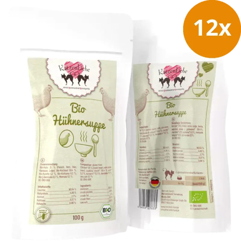 Katzenliebe Bio-Hühnersuppe PB 100 g - Image 2
