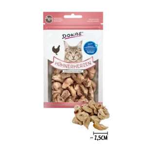 Katzensnack getrocknete Hühnerherzen
