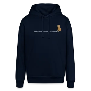 "Keep calm and cuddle the cat" | Unisex Bio Hoodie
