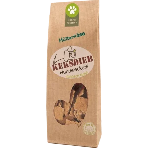 KEKSDIEB Hundeleckerli Hüttenkäse Parmesan Ecken 100 g