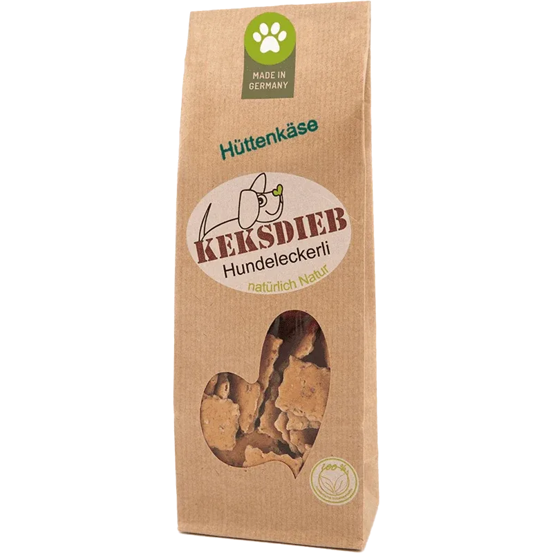 KEKSDIEB Hundeleckerli Hüttenkäse Parmesan Ecken 100 g