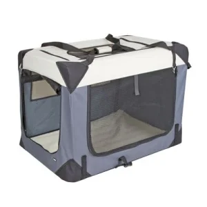 Kerbl Pet Transportbox Journey, grau/beige L 92 x B 65 x H 66 cm