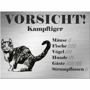 Kinkalow-Katze - Schild bedruckt - Spruch - Deko Geschenkidee mit persönlicher Gravur - HaustierPro