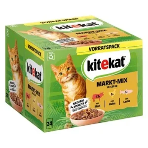 Kitekat Frischebeutel 24 x 85 g Markt-Mix in Gelee