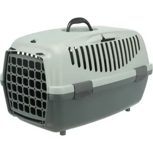 Klappbarer Reisekäfig Trixie Be Eco Transportbox Capri 1 Größe XS 32 x 31 x 48 cm anthrazit/grau-grün | 526534 - HaustierPro