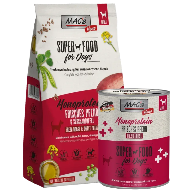 Kombipaket MAC's Dog Monoprotein Pferd