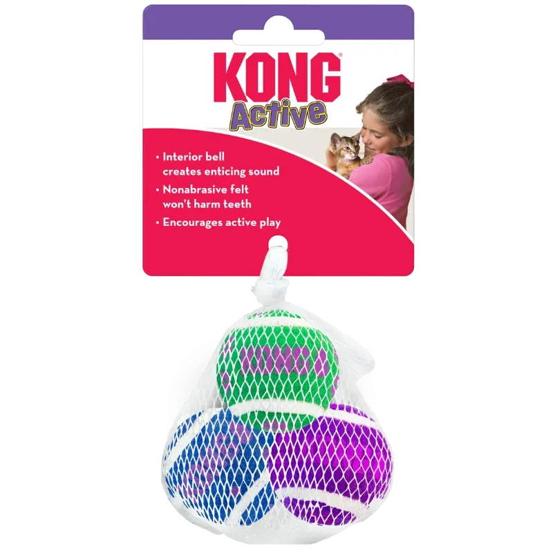KONG Cat Tennis Balls with Bells