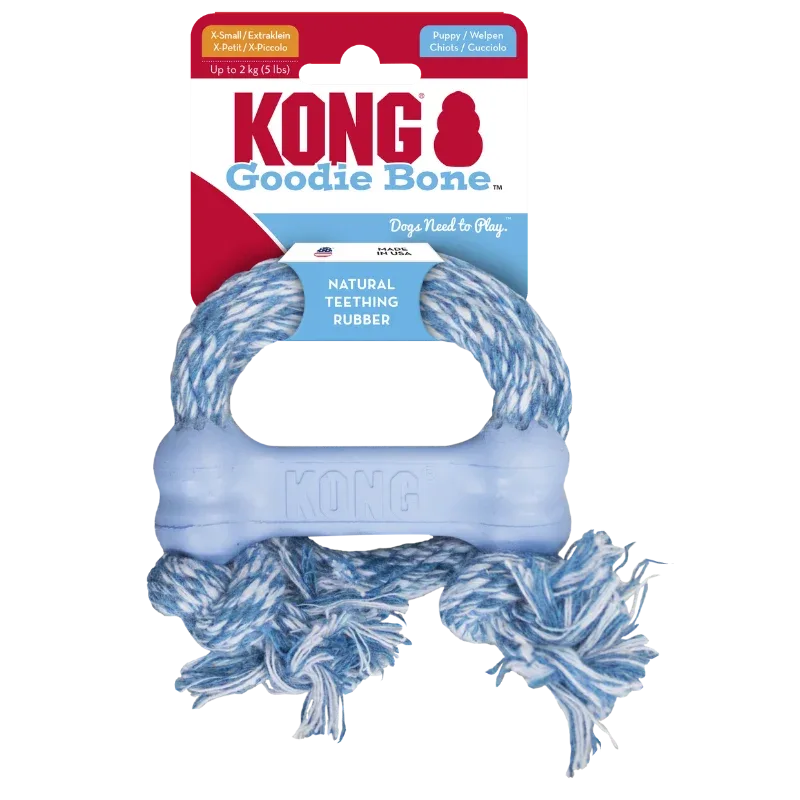 KONG Puppy Goodie Bone mit Seil Sortiert