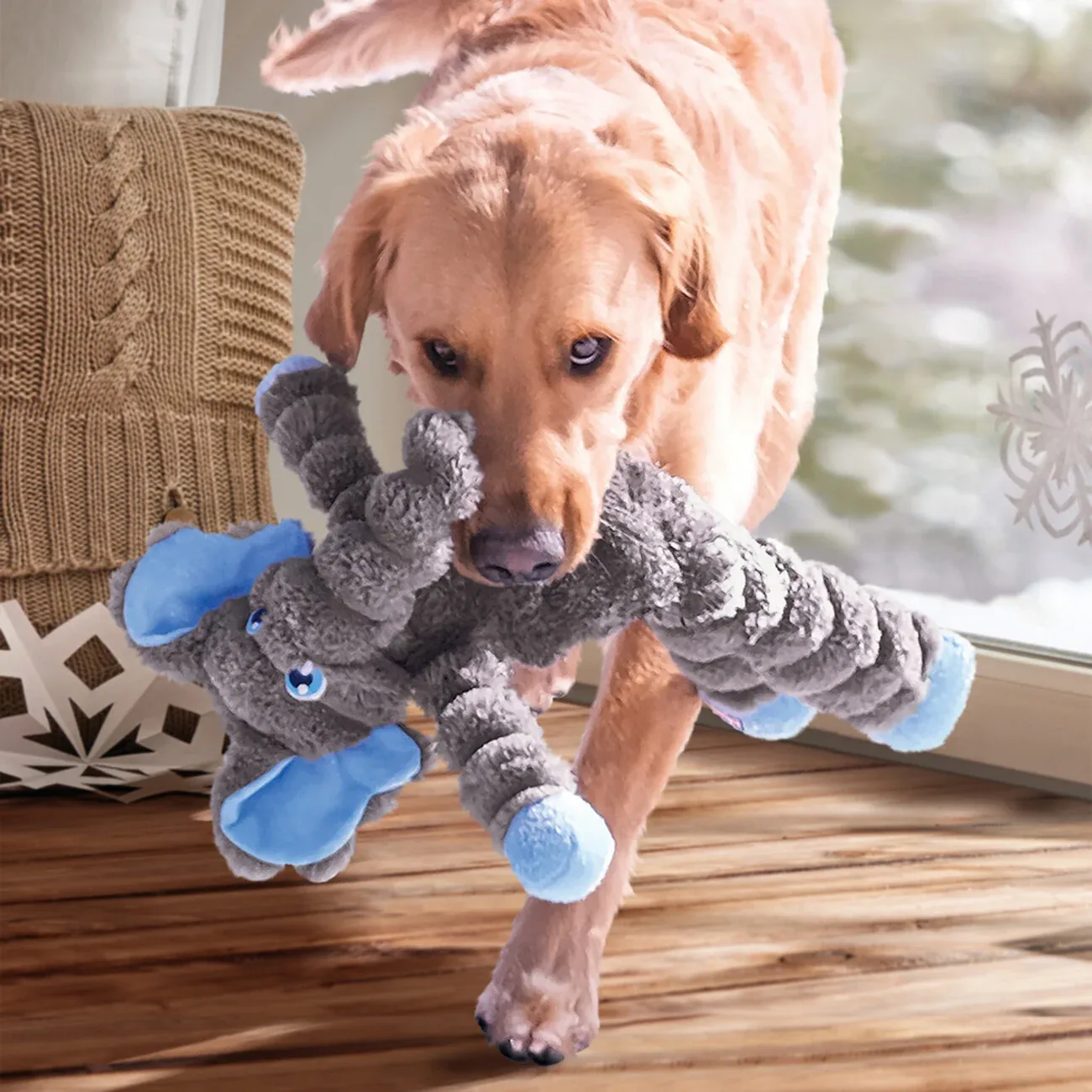 KONG Shakers Crumples XL – Plüsch-Hundespielzeug mit Knister & Quietscher | Hase, Elefant & Faultier - Image 2