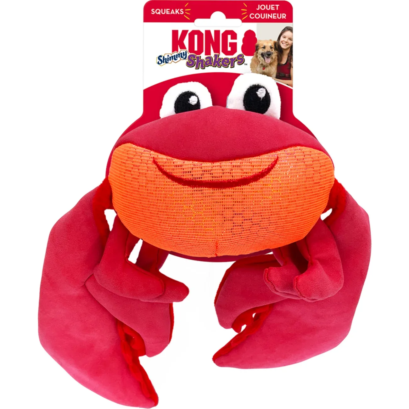 KONG Shakers Shimmy Crab – Plüsch-Hundespielzeug mit Quietscher & Knister | Krabbe - Image 2