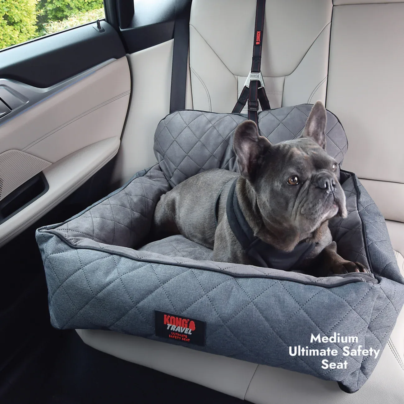 KONG Ultimate Safety Seat & Tether – Hunde-Autositz mit Sicherheitsgurt | 48×50 cm - Image 2