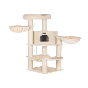 Kratzbaum riesig XL Katzenbaum elfenbein in Grau | Beige - HaustierPro