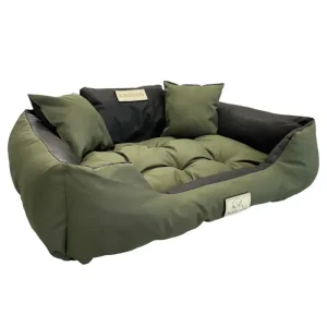 Kratzfester Sofabezug Großes Hunde- und Katzenbett 115 x 95 Grün - Kingdog Größe XL - HaustierPro