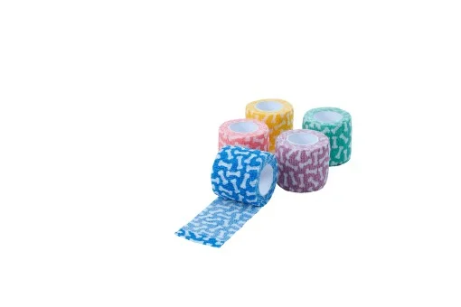 Kruuse Cohesive Fun-Flex Bones Bandage / Co-Flex Binden 5 cm breit