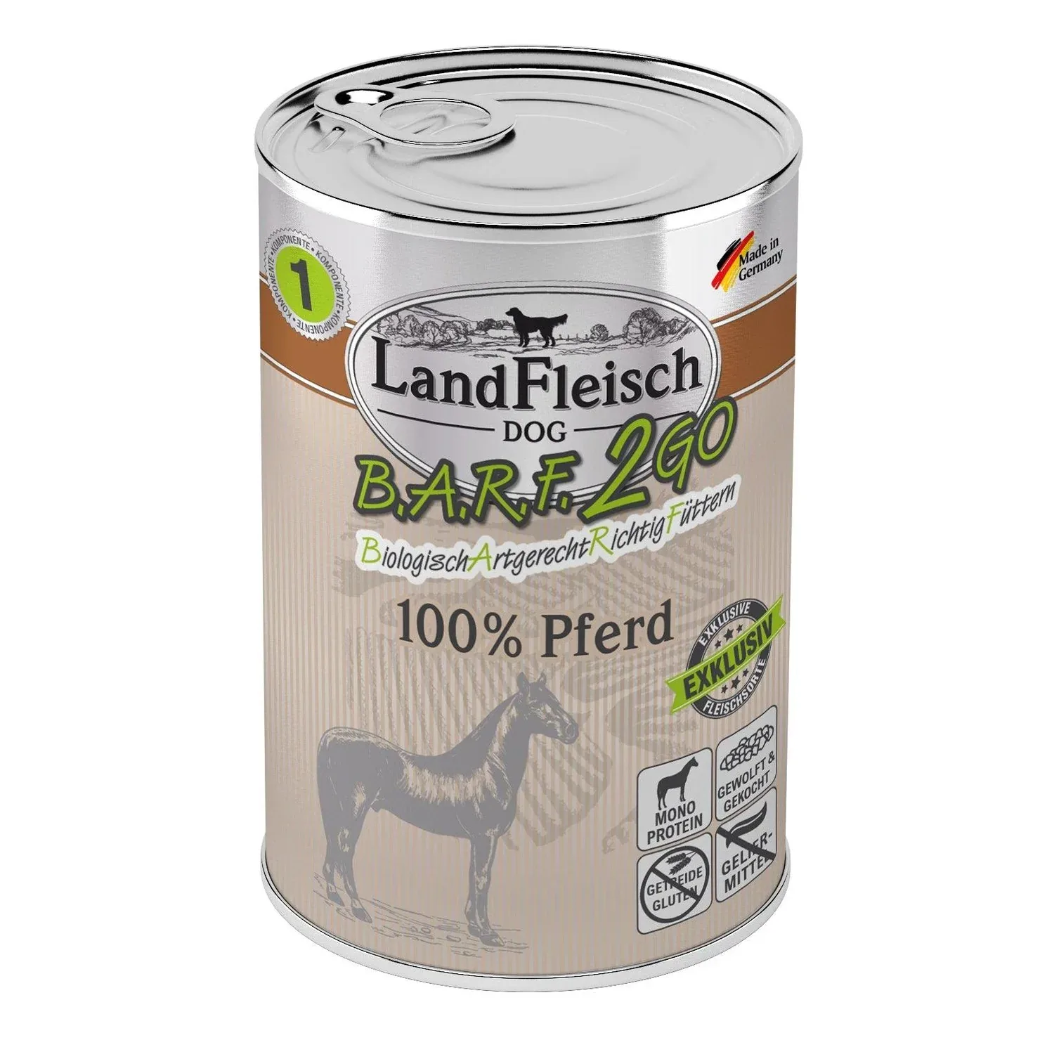 Landfleisch B.A.R.F.2GO Exklusiv Pferd