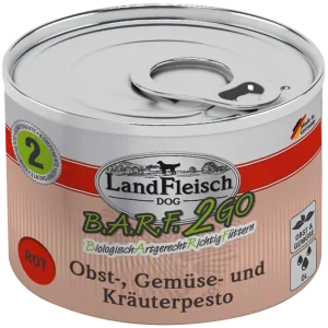 LandFleisch B.A.R.F.2GO Obst, Gemüse und Kräuterpesto Rot 200 g