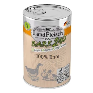 Landfleisch BARF2GO für Hunde 100% Ente