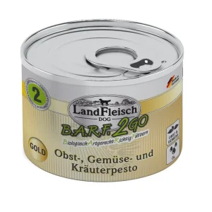 Landfleisch BARF2GO für Hunde Pesto gold