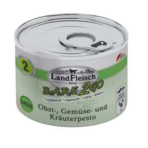 Landfleisch BARF2GO für Hunde Pesto grün