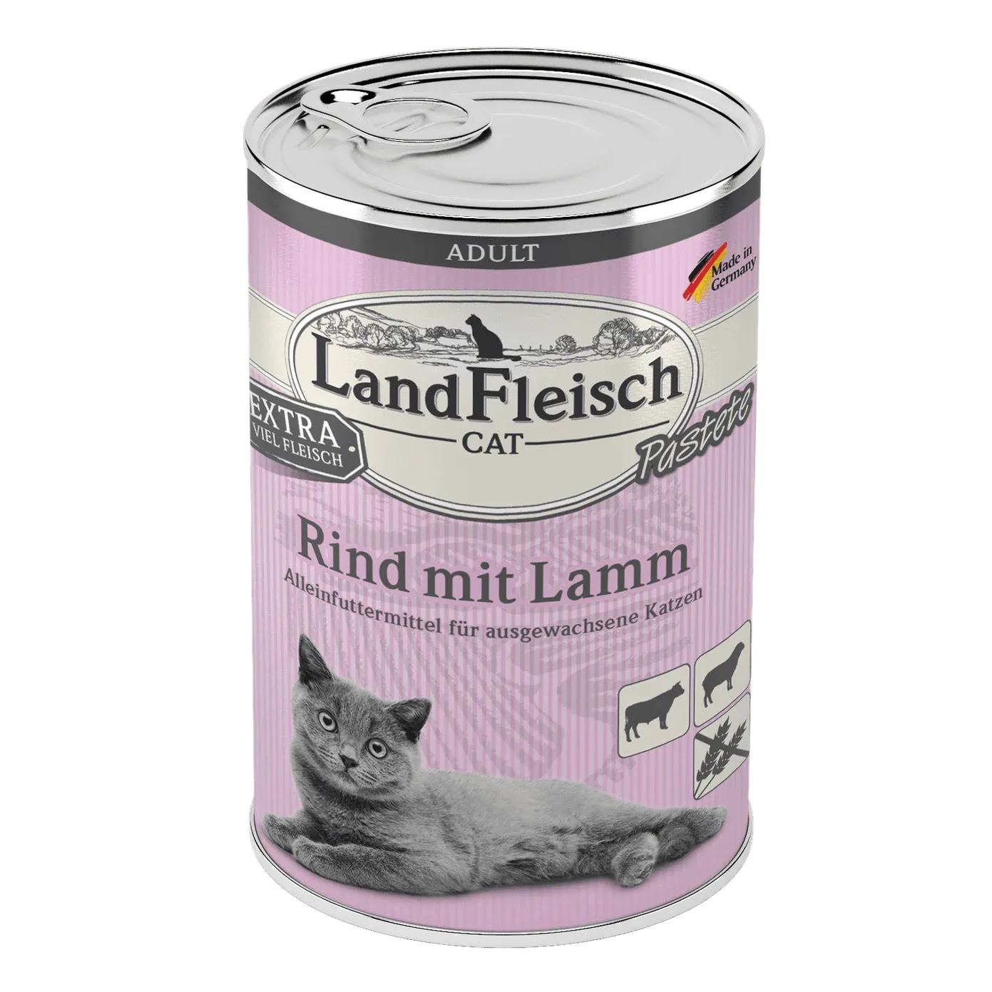 LandFleisch Cat Adult Pastete Rind mit Lamm - Image 2