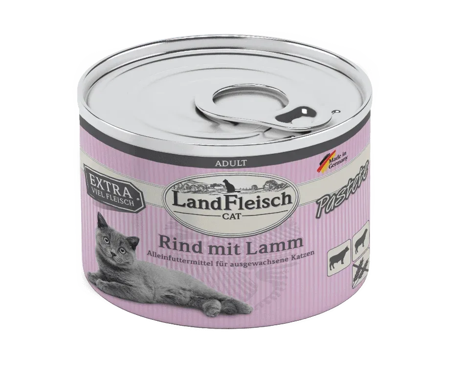 LandFleisch Cat Adult Pastete Rind mit Lamm
