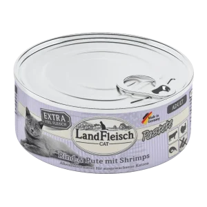 LandFleisch Cat Adult Pastete Rind & Pute mit Shrimps