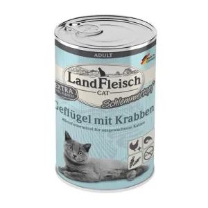 LandFleisch Cat Adult Schlemmertopf 6x400g Geflügel & Krabbe
