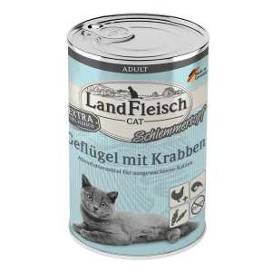 LandFleisch Cat Adult Schlemmertopf Geflügel mit Krabben