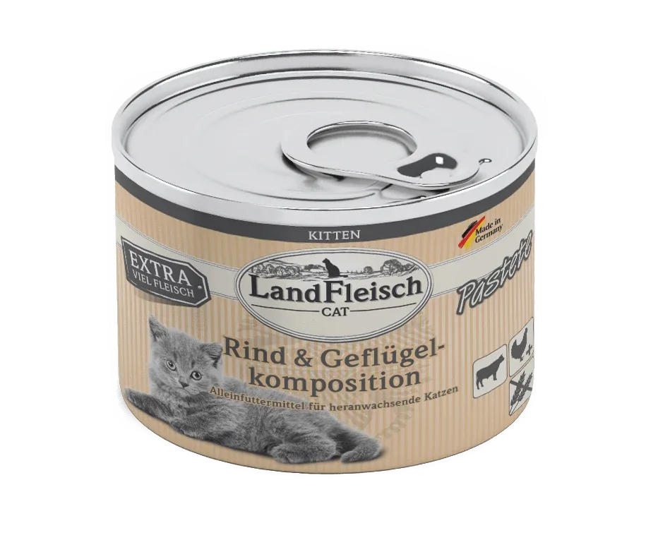 LandFleisch Cat Kitten Pastete Rind & Geflügelkomposition