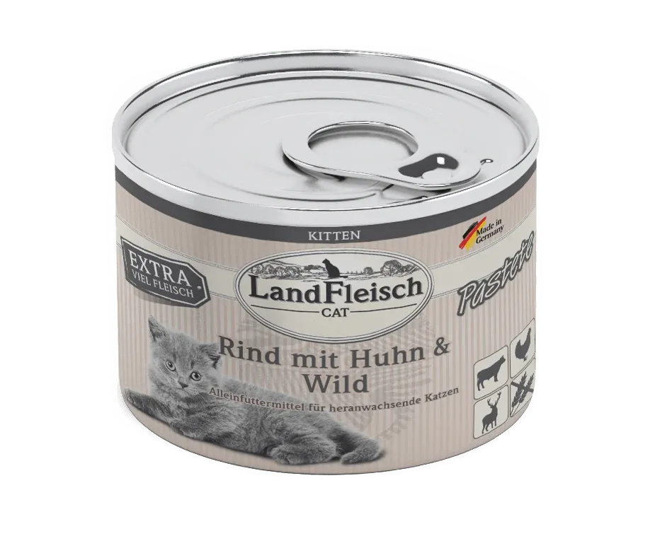 Landfleisch Cat Kitten Pastete Rind mit Huhn & Wild - Image 2
