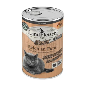 LandFleisch Cat Senior Pastete reich an Pute extra mager