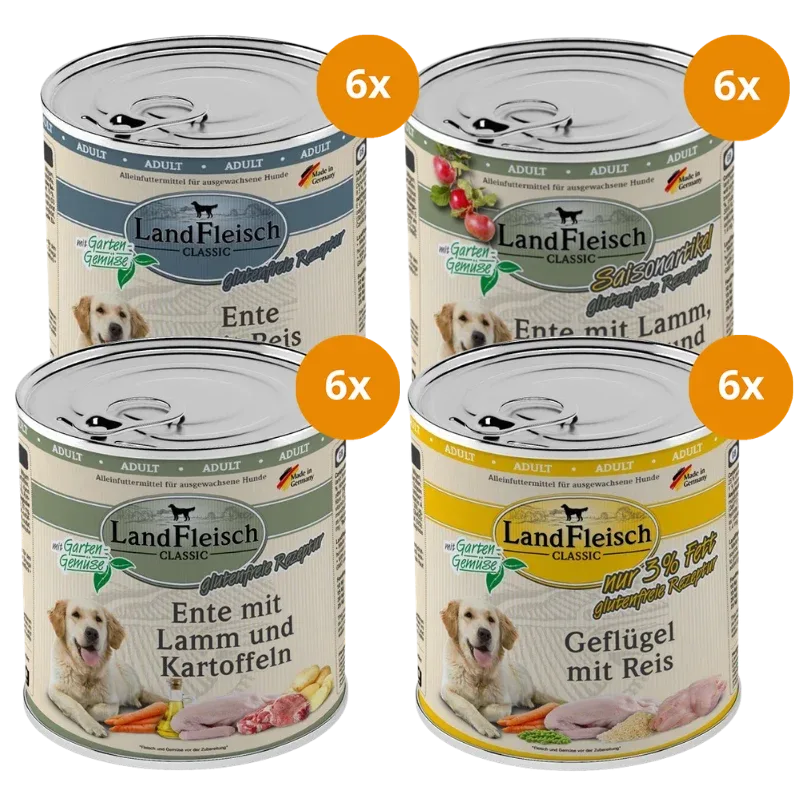 LandFleisch Classic Kombipaket 800 g – Ente Menü Mix (4 Sorten)