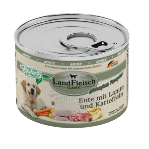 Landfleisch Dog Classic Ente mit Lamm, Kartoffeln und Gartengemüse