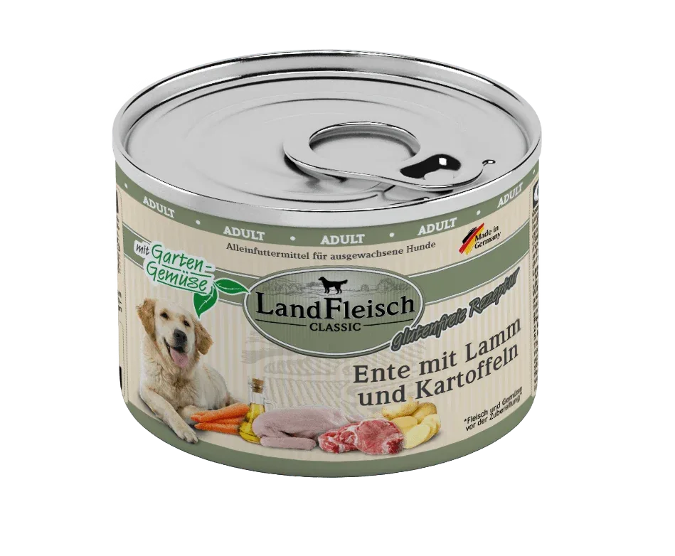 Landfleisch Dog Classic Ente mit Lamm, Kartoffeln und Gartengemüse