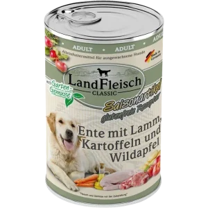 LandFleisch Dog Classic Ente mit Lamm, Kartoffeln & Wildapfel 400 g