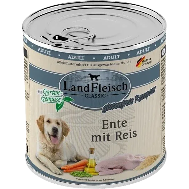 LandFleisch Dog Classic Ente mit Reis 800 g