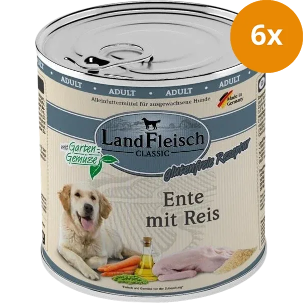 LandFleisch Dog Classic Ente mit Reis 800 g - Image 2