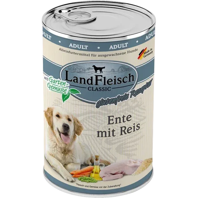 LandFleisch Dog Classic Ente mit Reis & Gartengemüse 400 g