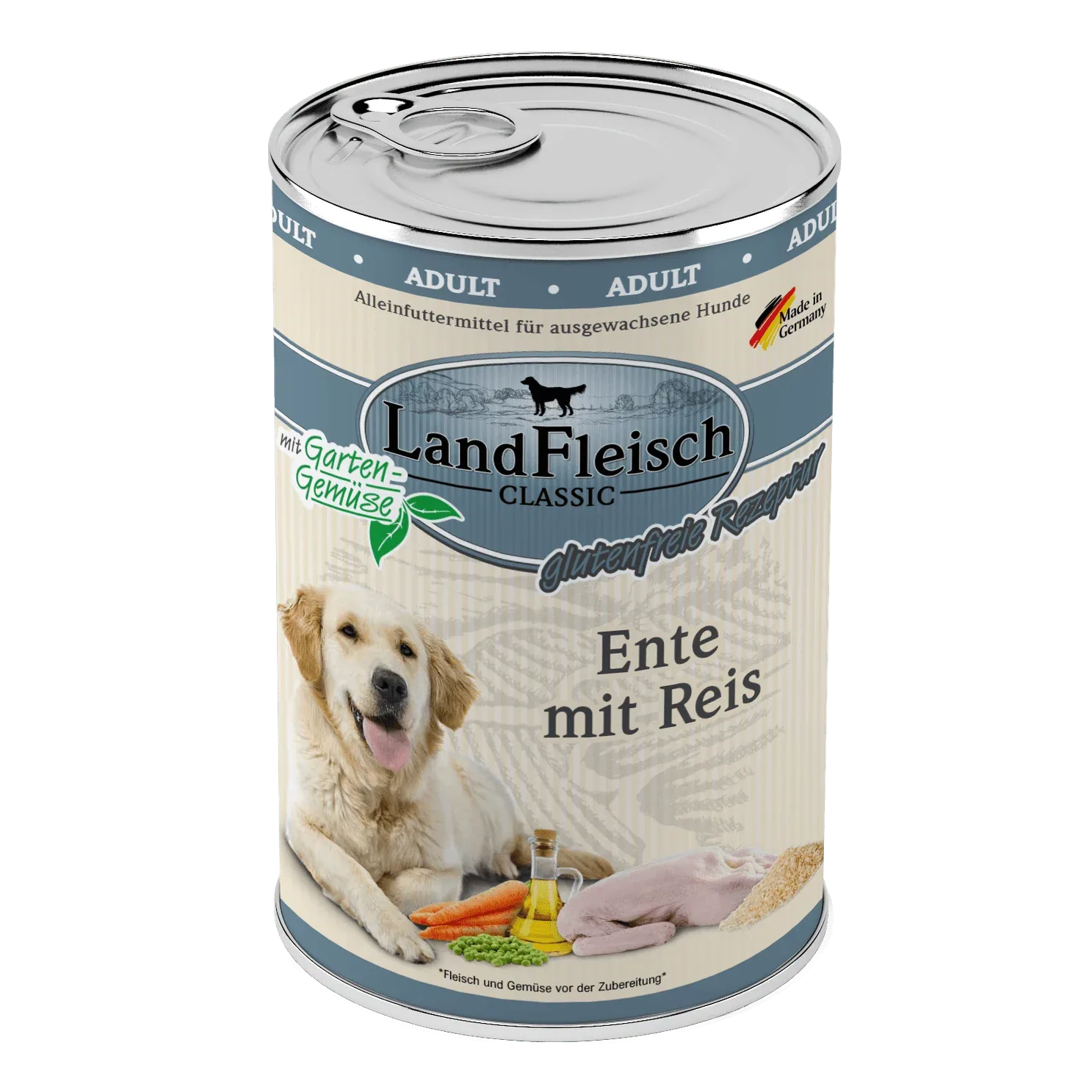 Landfleisch Dog Classic Ente mit Reis und Gartengemüse